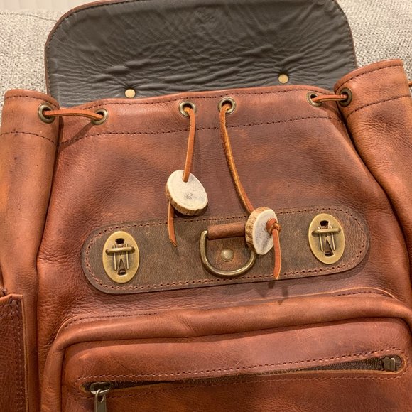 LM Leather Goods Bridges Backpack in Whiskey - Picture 10 of 16